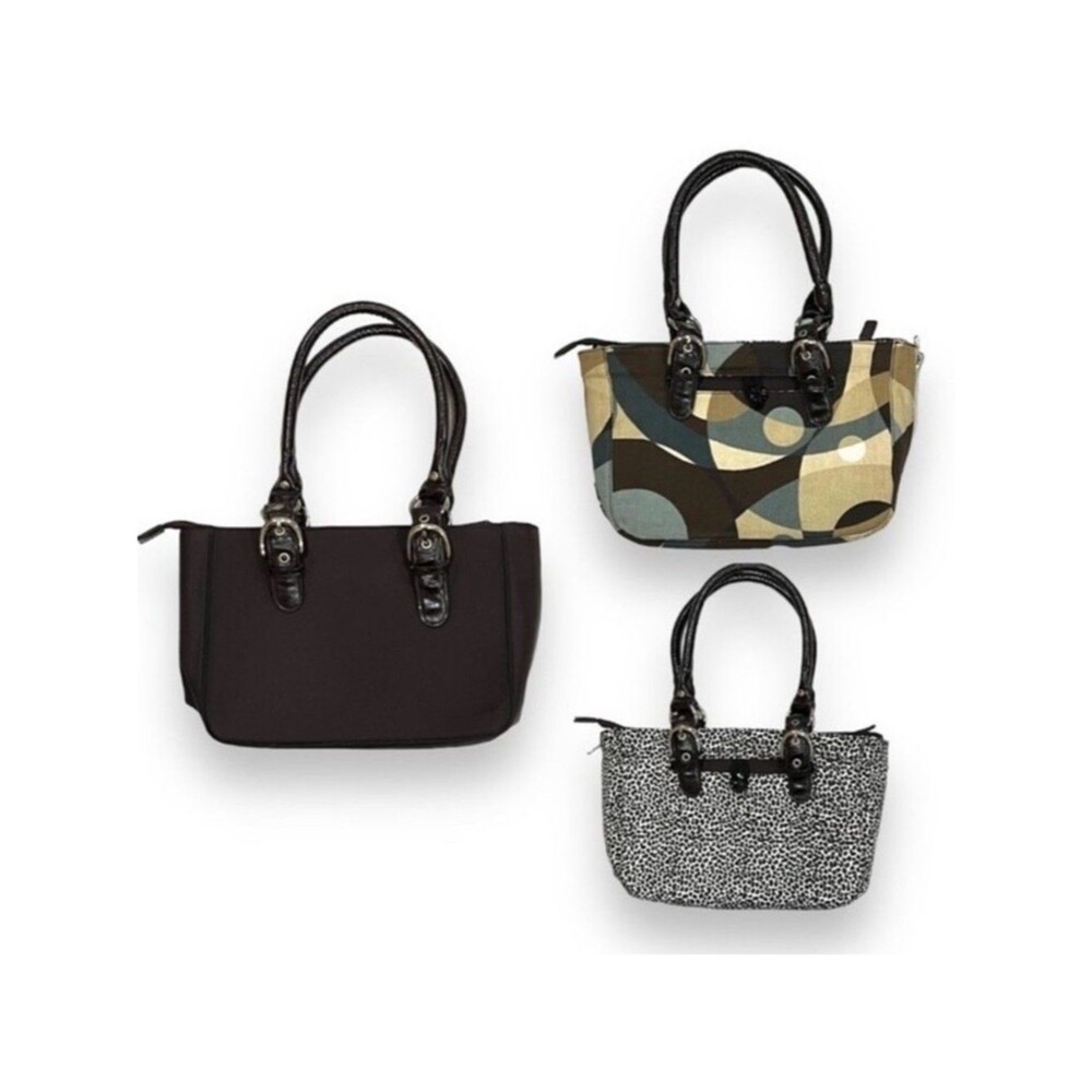Luvali Changeable & Reversible Dark Brown Bag with Kaleidoscope/Jungle Cover